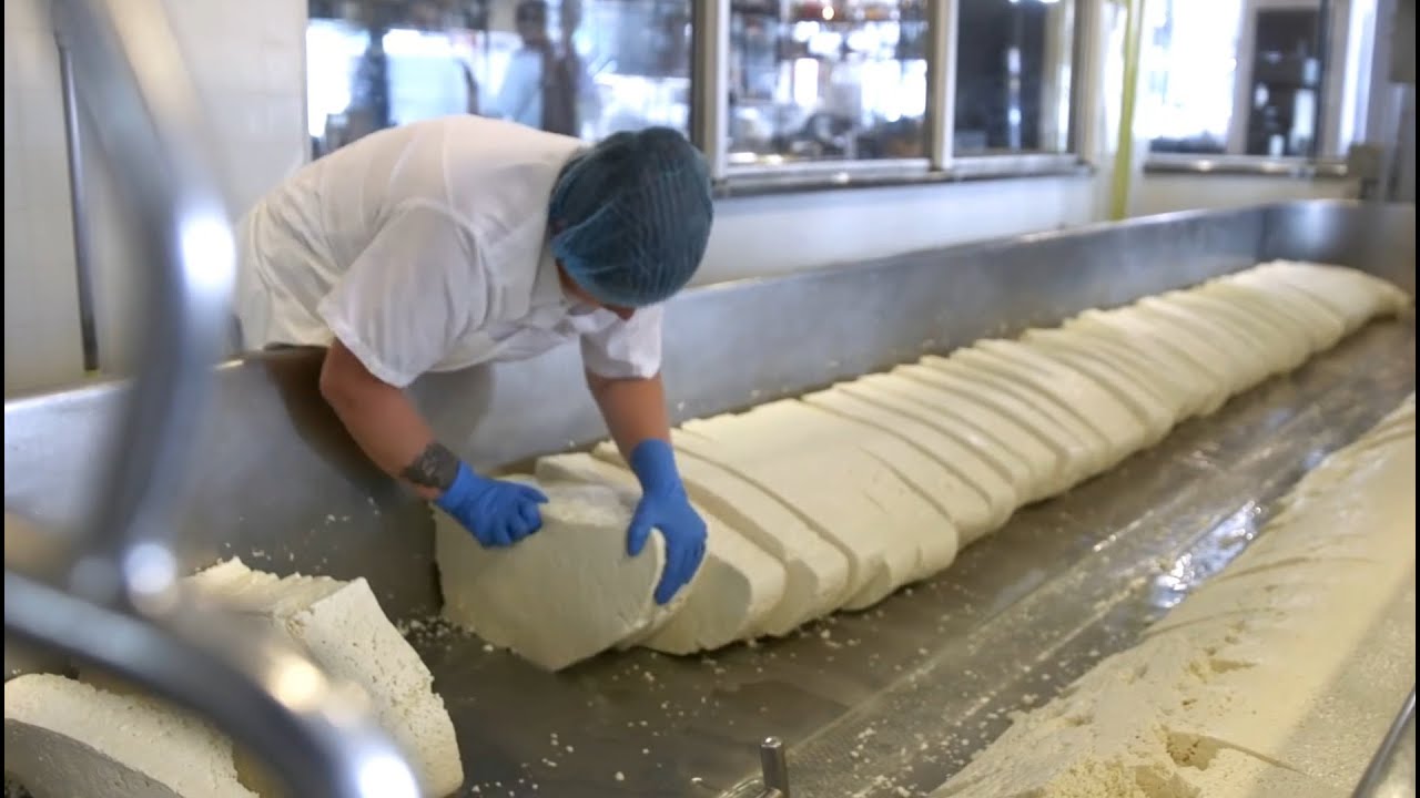 Como é feita  a mussarela/fabricação industrial do queijo MUSSARELA.