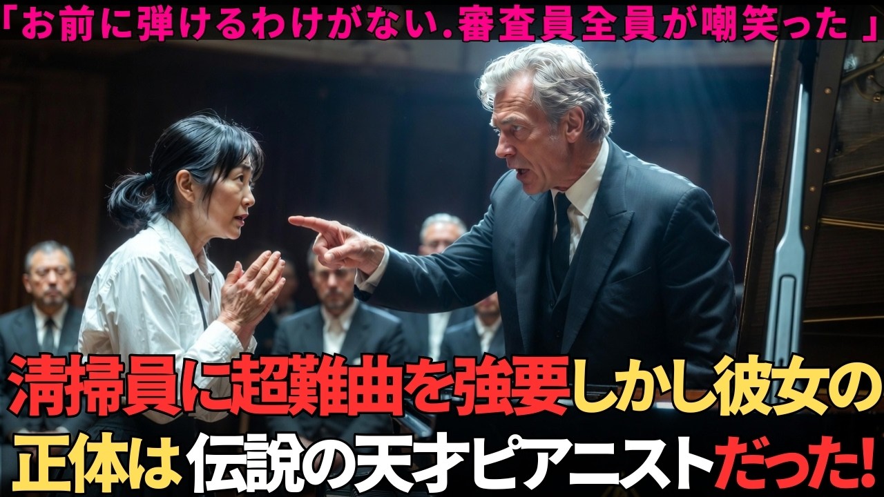 彼らは地味な清掃員に超難曲を弾かせた ー 彼女がかつて天才ピアニストだったとは知らずに