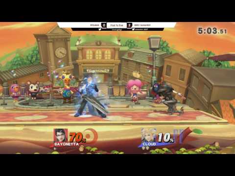 2GGT: ZeRo Saga - AfroJack (Bayonetta) Vs. 2GG | Komorikiri (Cloud) First to Five - Smash Wii U