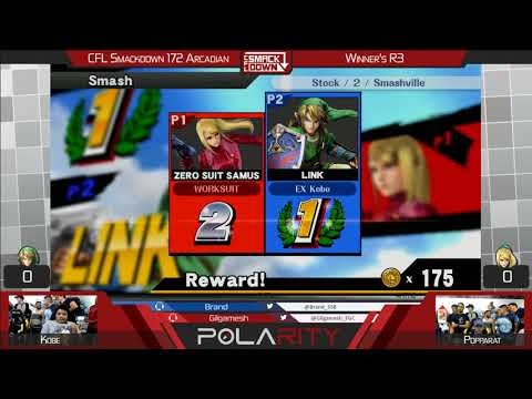 CFL Smackdown 172 WiiU - Kobe (Link) vs Popparat (ZSS) - Winners R3
