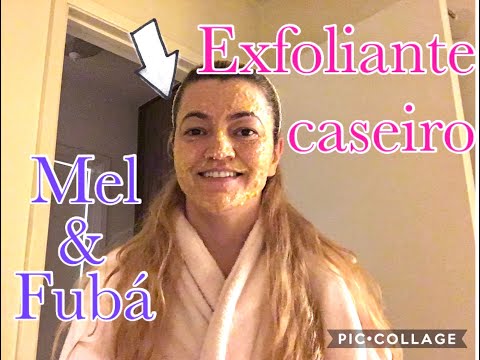 Exfoliante caseiro com fuba & mel para o rosto