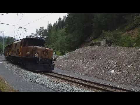 Nostalgiezug KROKODIL GE 6/6 414 Rhb - Davos Wiesen