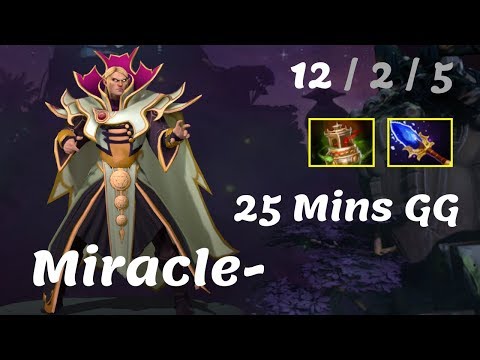 Miracle- Invoker Back to His Favorite Set Super Aggressive 25 Minutes GG Full Gameplay Dota 2 7.22f
