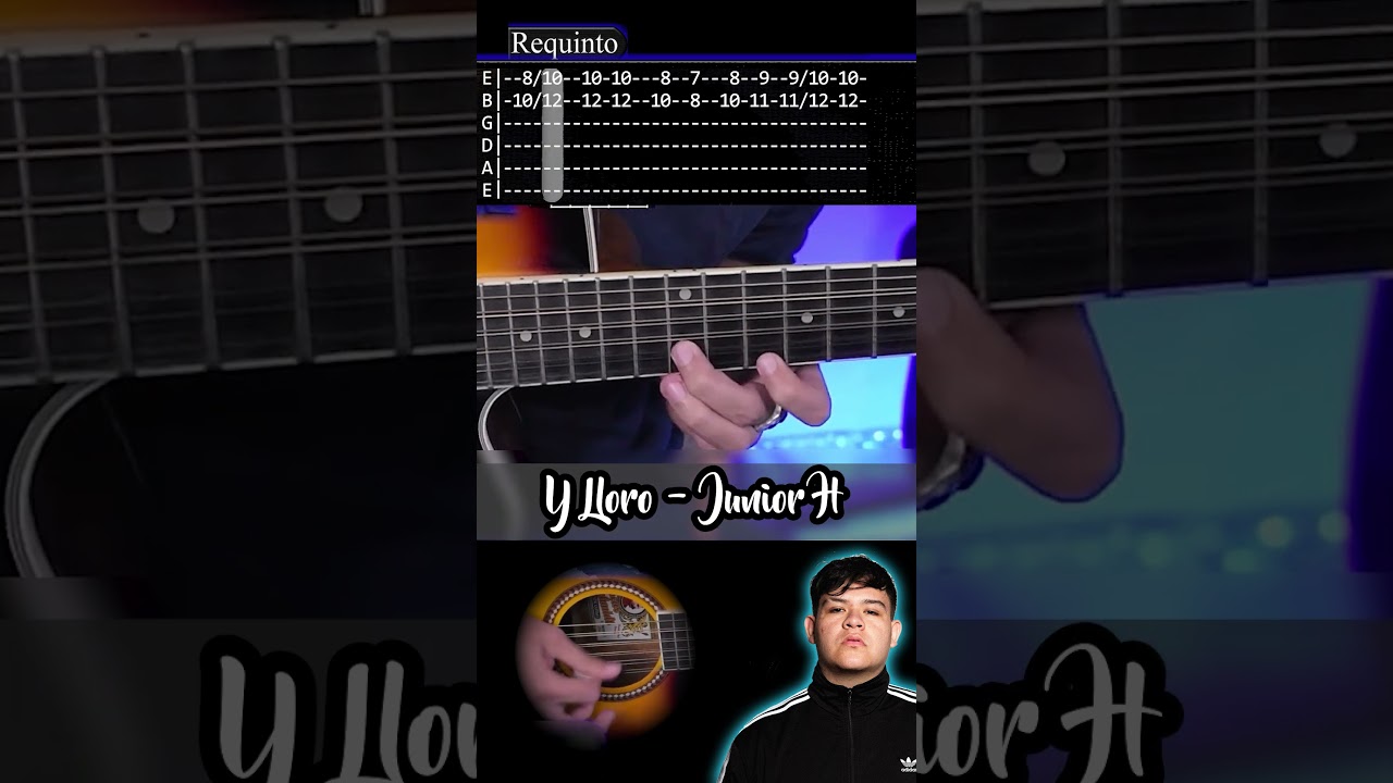 Y Lloro - Junior H - Requinto + Acordes | TABS | Tutorial Guitarra