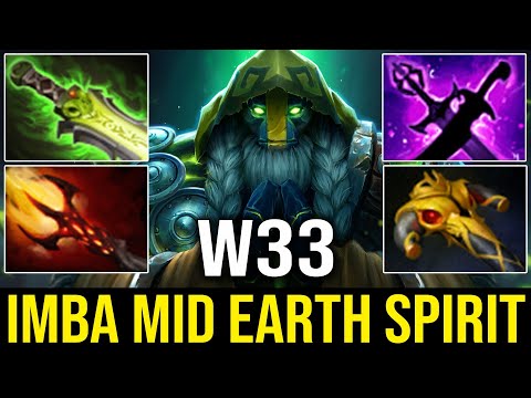 W33 [Earth Spirit] Mid IMBA New Meta | Dota 2 7.30e Pro Gameplay
