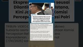 Ekspresi Mahfud MD seusai Dilantik Jadi Anggota Komisi Percepatan Reformasi Polri oleh Prabowo