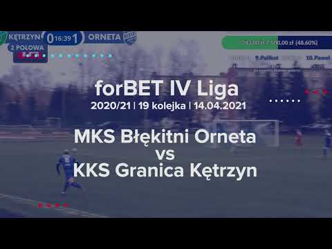 LKS Błękitni Orneta - KKS Granica Kętrzyn / forBET IV Liga / podanie do bramkarza