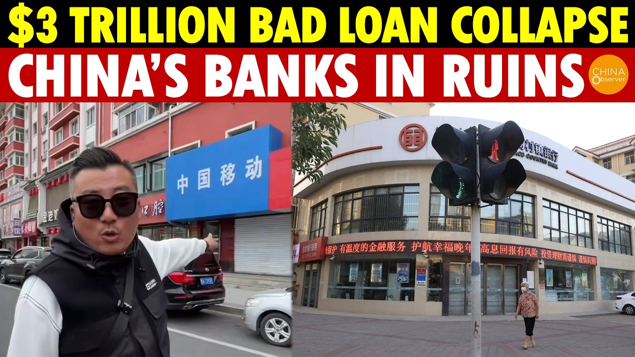 $3T Bad Loan Collapse! A Quarter of China’s Banks Vanish Overnight—Economist: “Economy Has Stalled”
