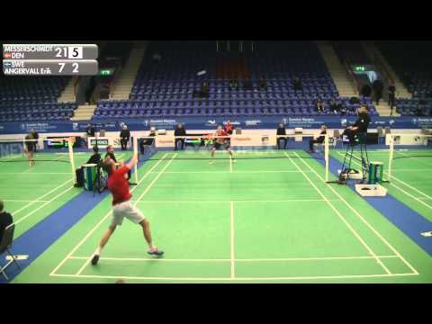 Badminton - Rasmus Messerschmidt vs Erik Angervall (MS, Qualifier) - Swedish Masters 2016
