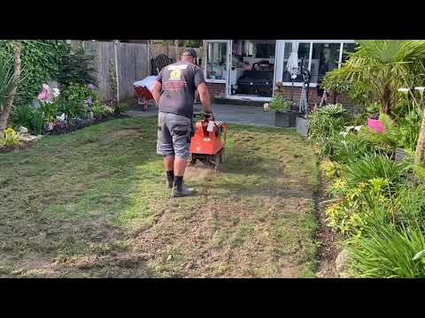 4 wheel drive turf cutter in action.