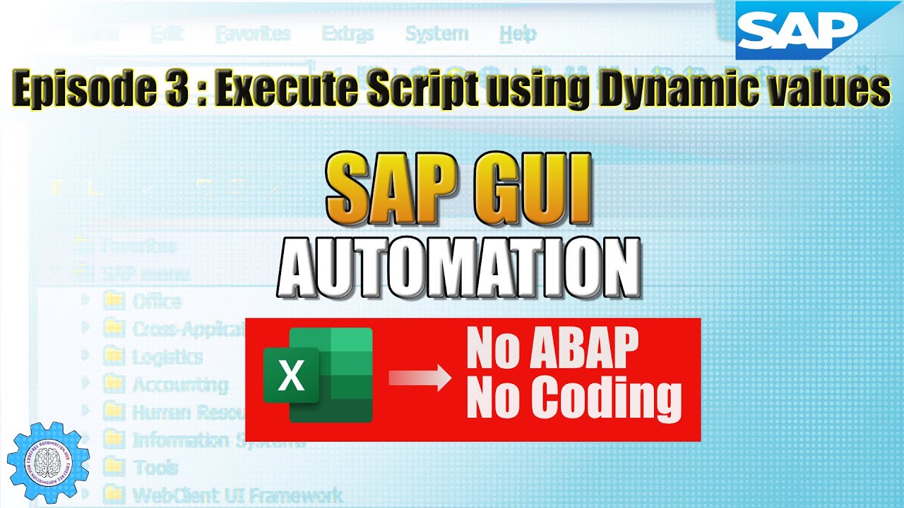 SAP GUI Scripting Series (For Beginners) | Execute Scripts with Dynamic Values