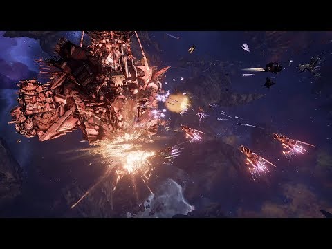 Eldar Corsairs destroy a Space Hulk! Rank 30 - Battlefleet Gothic Armada