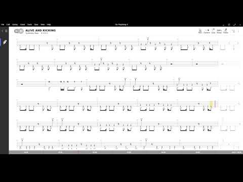 Alive and Kicking ( Simple Minds ) ,Tablatura e base Senza Basso - Backing bass track - NO BASS
