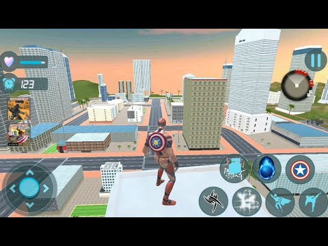 Flying Captain Superhero Robot Flying City Battle - Android GamePlay