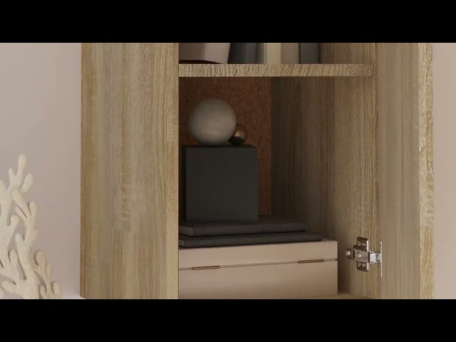 Video Teaser für 803332 vidaXL TV Cabinet Sonoma Oak 30,5x30x60 cm Engineered Wood