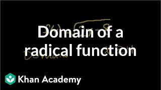 Domain of a Radical Function