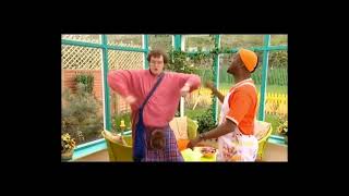 Archie dances and bounces very excitedly  Balamory