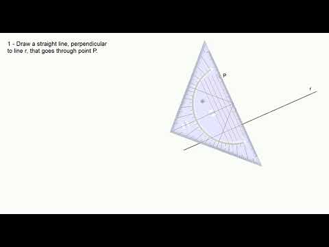 Distance from a point to a straight line - Technical Drawing