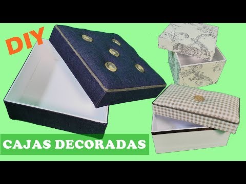 Cómo hacer cajas de cartón decoradas con tela