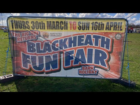 BLACKHEATH COMMON FUNFAIR WHILE OPEN (WALKTHOUGH) LONDON APRIL 2023