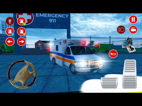 US Ambulance Driving Simulator 2021 3D - Emergency 911 Van Rescue Driver iOS | Android Gameplay