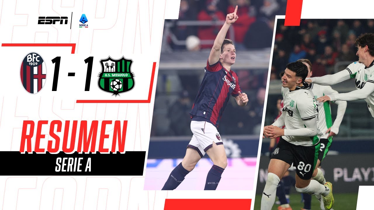 BOLOGNA EMPATÓ Y SE LE ESCAPÓ LA CHANCE DE QUEDAR EN ZONA DE COPA | Bologna 1-1 Sassuolo | RESUMEN
