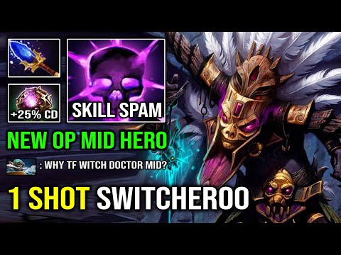 THIS HERO IS OP MID 1 Shot Switcheroo Unlimited Skill Spam Octarine Witch Doctor Dota 2