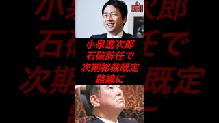 小泉進次郎、石破辞任で時期総裁既定路線に #政治 #税金 #自民党 #石破 #小泉進次郎