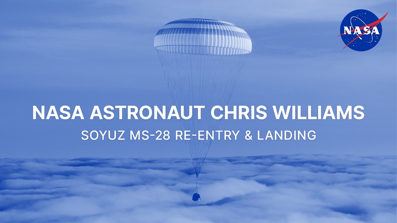 Astronauta da NASA Chris Williams Soyuz MS-28 Reentrada e pouso - YouTube