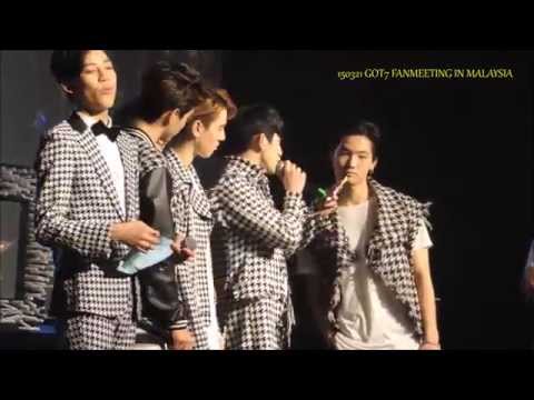 150321 GOT7 (ESPECIALLY JACKSON) TEASING JR. (JINYOUNG) FOR HIS 'PERFECT' ENGLISH