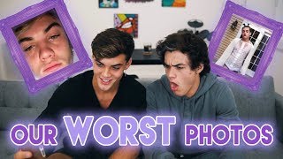 The WORST Photos of Us! (Reacting and Re-creating!)