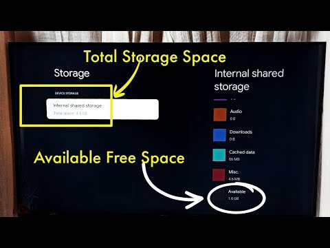SONY Smart Google TV : How to Check Storage Space | Free Storage Space | Internal Storage Capacity