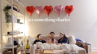 20 Something Diaries | prepping for an event, hosting galentine's day, addressing an issue