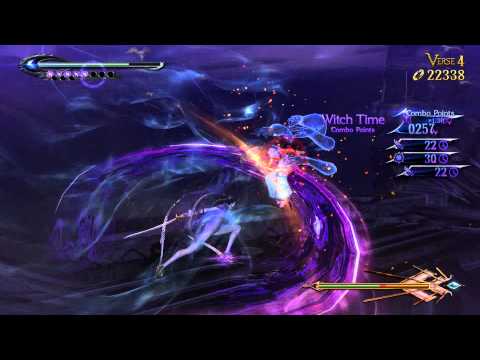 Bayonetta 2 - Chap 15 Truth: Loptr (5 Blue Hands) "Epic Meteor Attack" Bossfight Gameplay Sequence