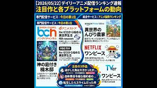2026/05/22 - Daily SVOD Anime Ranking｜アルゴリズムが仕掛けるアニメの流行