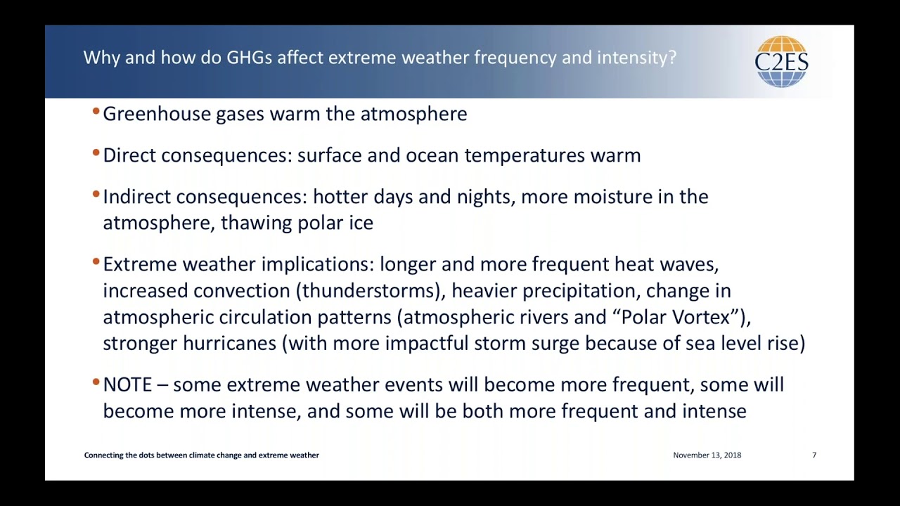 Webinar: Connecting the Dots Between Climate Change and Extreme Weather