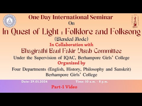 One day International Seminar on In Quest of Light: Folklore and Folksong