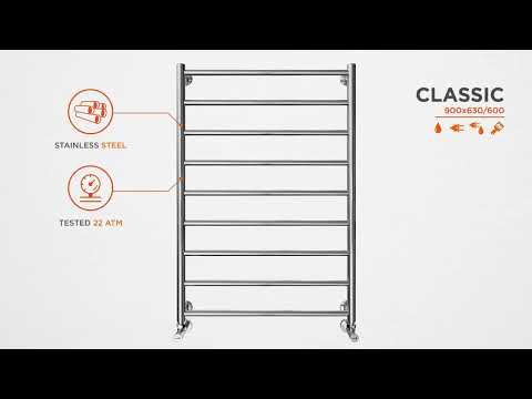 Водяной полотенцесушитель Mario Классик 1.1.0110.01.P (4820111350124, 900x630, хром/сатин/белый глянец/черный матовый/золото/бронза)