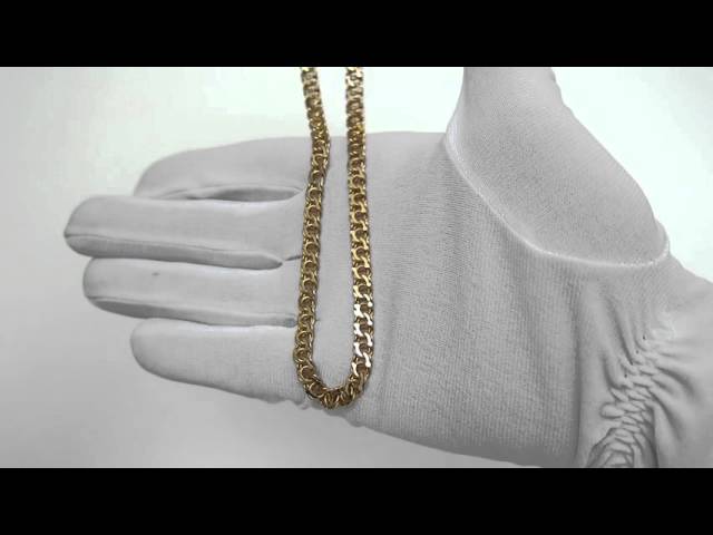 Срібний позолочений ланцюжок ехм17 Відео огляд
