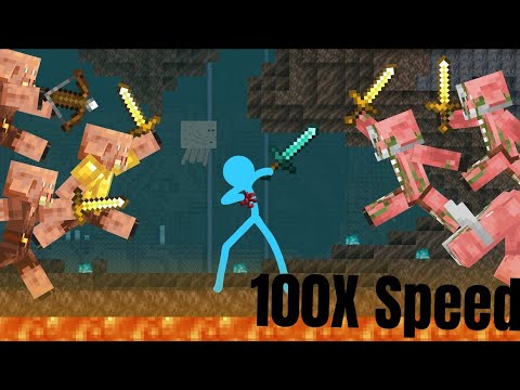 The Piglin War at 100X Speed