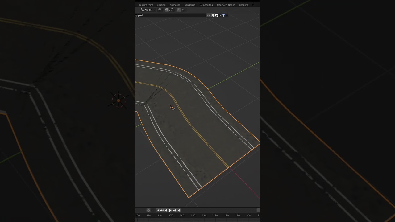Make spline roads in Blender #blendertutorial #blendertips