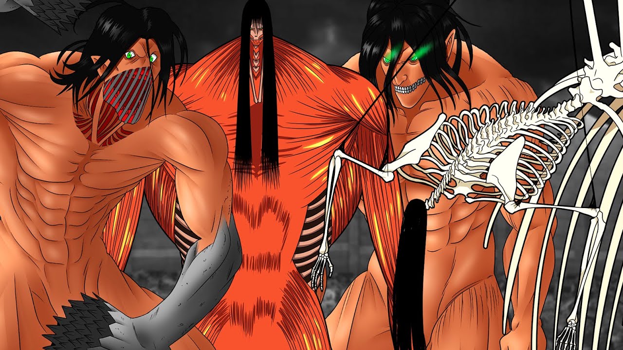 All Eren's Titan Forms In Attack On Titan (Colossal, Warhammer, Founding...)