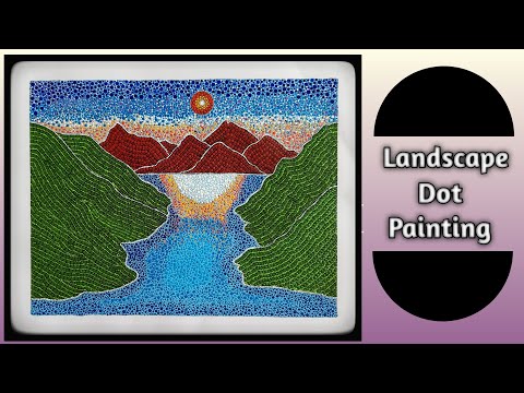 Step by Step Landscape Dot Painting