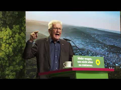 Winfried Kretschmann auf dem 44. Bundesparteitag der Grünen in Bielefeld 2019