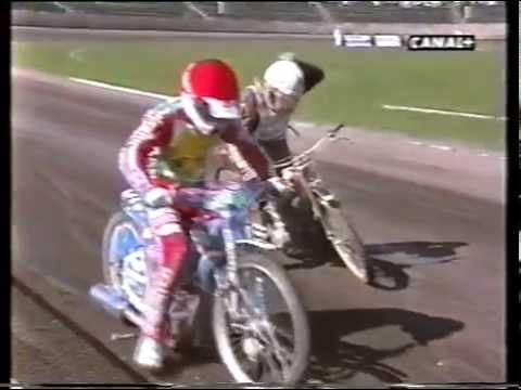 1995 Włókniarz Częstochowa vs Apator Toruń upadek Ułamka i Bajerskiego