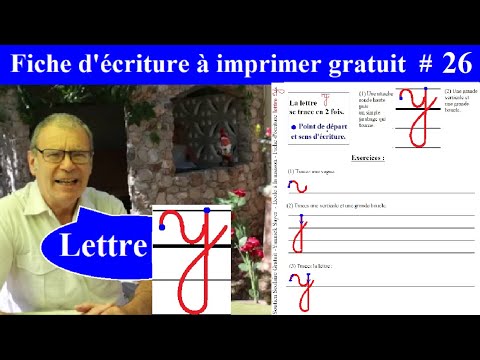 Fiche d'écriture à imprimer | Exercice GS CP CE1 lettre y # 26