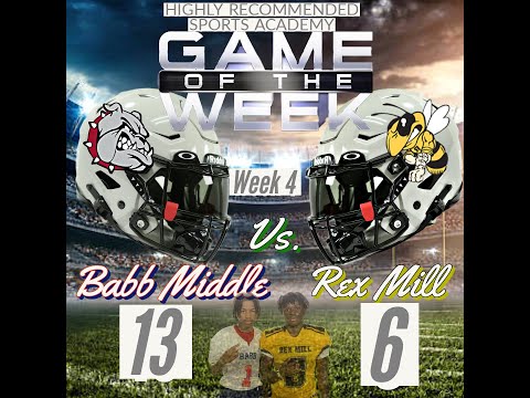 Highly Recommended S.A Presents "Grid Iron Tales" Episode 1: Babb Vs Rex Mill