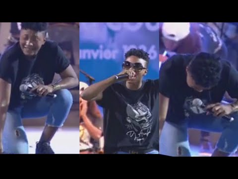 Claire Bahi en larme au Cérémonie d'hommage à DJ Arafat au Stade Félix-Houphouët-Boigny