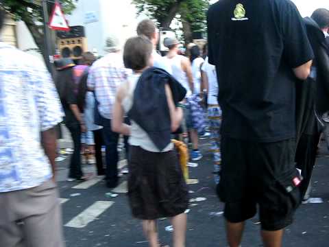 Arriving at 'Observer Sound System,'  Notting Hill Carnival 2009.