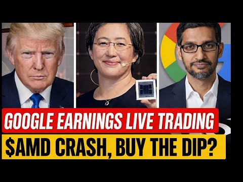 AMD Stock CRASH, Google Earnings, Job Data Today | Live Trading Stocks Futures